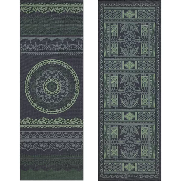 Gaiam Yoga Mat - Premium 6mm Print Reversible Extra Thick Non Slip Exercise &amp; Fitness Mat for All Types of Yoga, Pilates &amp; Floor Workouts 