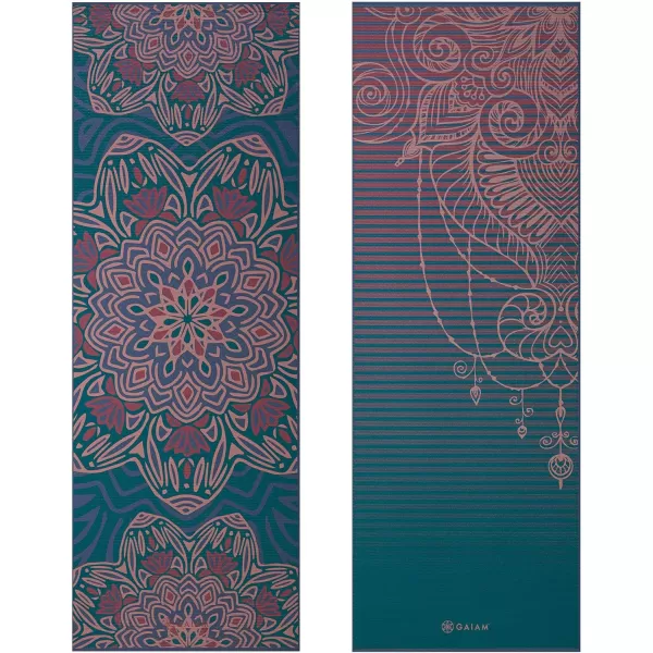 Gaiam Yoga Mat - Premium 6mm Print Reversible Extra Thick Non Slip Exercise &amp; Fitness Mat for All Types of Yoga, Pilates &amp; Floor Workouts 