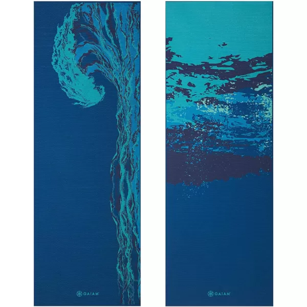 Gaiam Yoga Mat - Premium 6mm Print Reversible Extra Thick Non Slip Exercise &amp; Fitness Mat for All Types of Yoga, Pilates &amp; Floor Workouts 