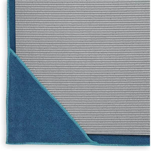 Gaiam Yoga Towel - Mat Sized Active Dry Non Slip Moisture Wicking Sweat Absorbent Microfiber Hot Yoga Towel for Women &amp; Men | Stay-Put Corner Pockets 