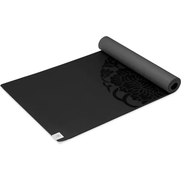 Gaiam Dry-Grip Yoga Mat - 5mm Thick Non-Slip Exercise &amp; Fitness Mat for Standard or Hot Yoga, Pilates and Floor Workouts - Cushioned Support, Non-Slip Coat - 68 x 24 Inches