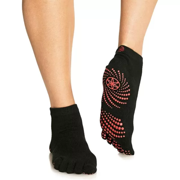 Gaiam Grippy Yoga Socks for Women &amp; Men – Full Toe Non Slip Sticky Grip Accessories for Yoga, Barre, Pilates, Dance, Ballet)