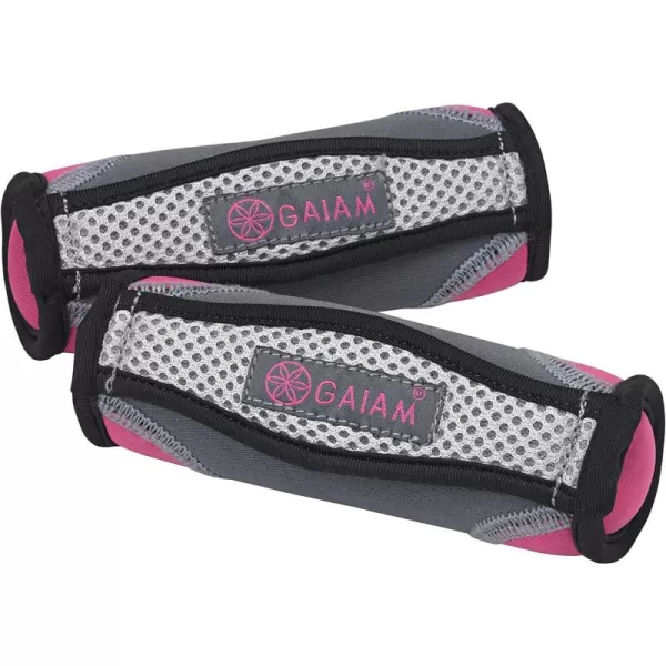 Gaiam Hand Weights for Women &amp; Men Soft Dumbbell Walking Hand Weight Sets with Hand Strap