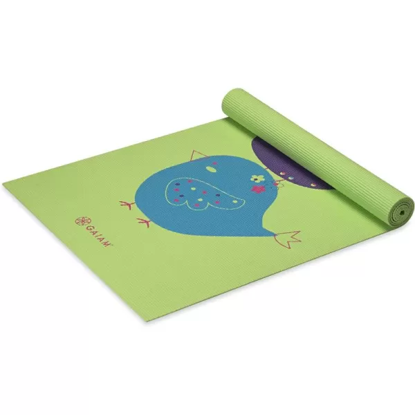 Gaiam Kids Yoga Mat Exercise Mat, Yoga for Kids with Fun Prints - Playtime for Babies, Active &amp; Calm Toddlers and Young Children 