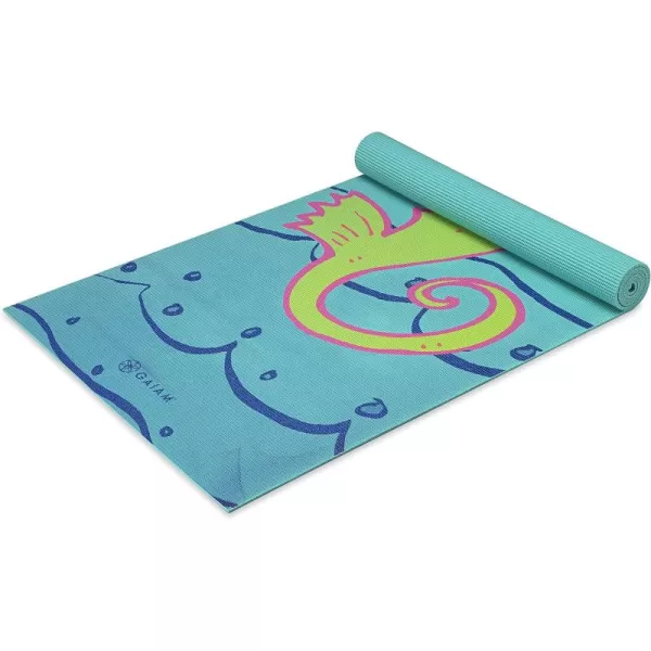 Gaiam Kids Yoga Mat Exercise Mat, Yoga for Kids with Fun Prints - Playtime for Babies, Active &amp; Calm Toddlers and Young Children 