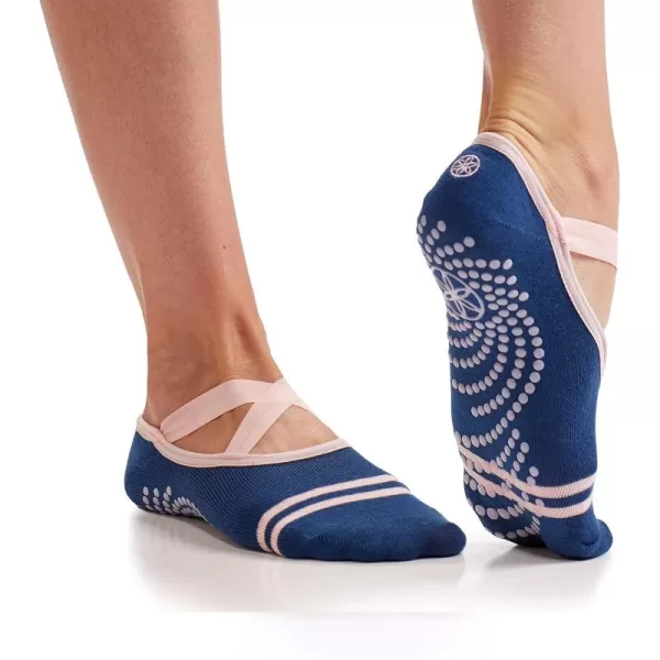 Gaiam Yoga Barre Socks - Non Slip Sticky Toe Grip Accessories for Women &amp; Men