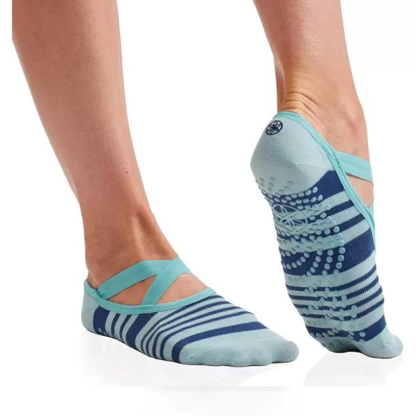 Gaiam Yoga Barre Socks - Non Slip Sticky Toe Grip Accessories for Women &amp; Men