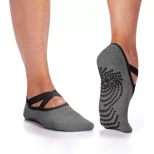 Gaiam Yoga Barre Socks - Non Slip Sticky Toe Grip Accessories for Women &amp; Men)