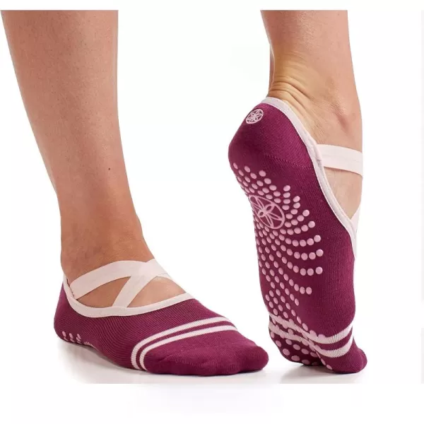 Gaiam Yoga Barre Socks - Non Slip Sticky Toe Grip Accessories for Women &amp; Men