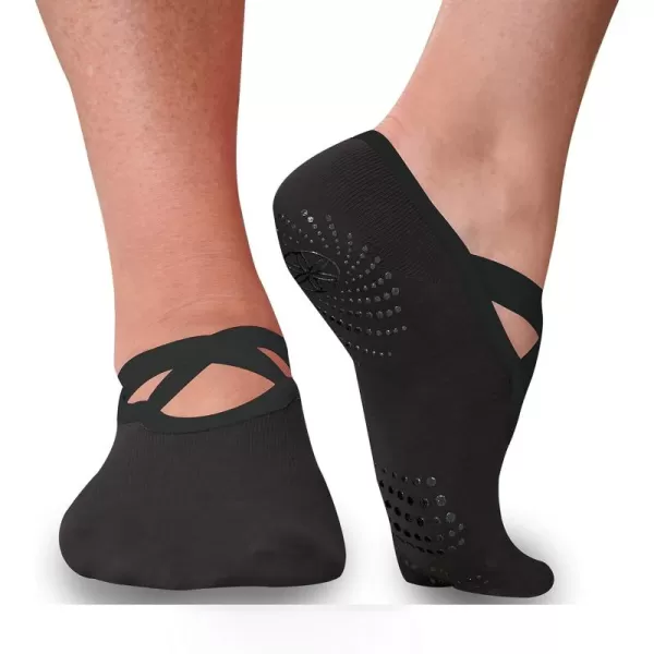 Gaiam Yoga Barre Socks - Non Slip Sticky Toe Grip Accessories for Women &amp; Men)