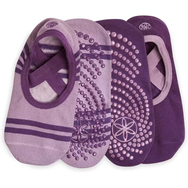 Gaiam Yoga Barre Socks - Non Slip Sticky Toe Grip Accessories for Women &amp; Men)