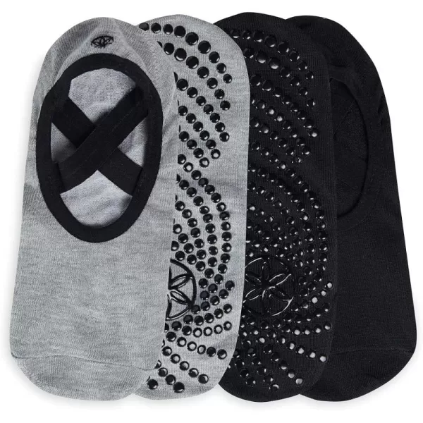 Gaiam Yoga Barre Socks - Non Slip Sticky Toe Grip Accessories for Women &amp; Men)