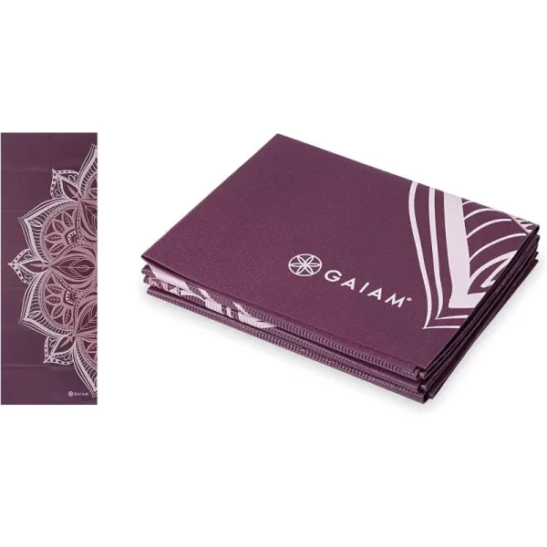 Gaiam Yoga Mat - Folding Travel Fitness &amp; Exercise Mat - Foldable Yoga Mat for All Types of Yoga, Pilates &amp; Floor Workouts 