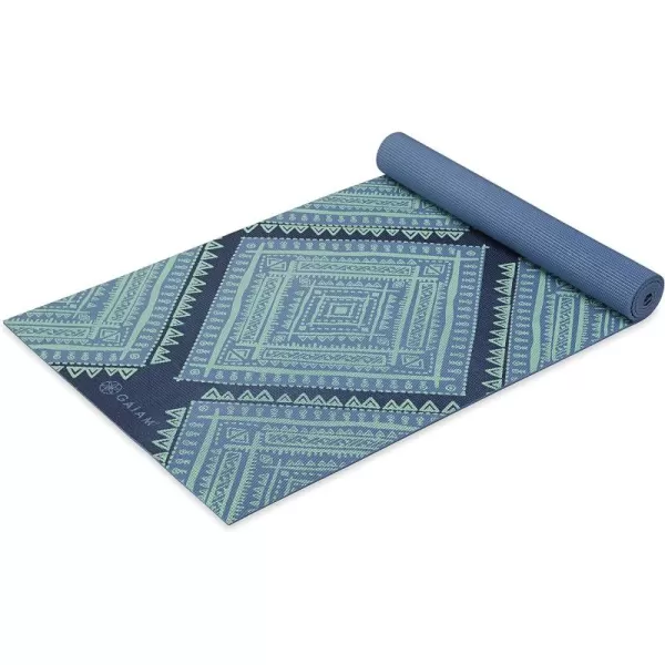 Gaiam Yoga Mat - Premium 5mm Print Thick Non Slip Exercise &amp; Fitness Mat for All Types of Yoga, Pilates &amp; Floor Workouts 