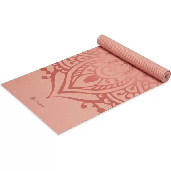 Gaiam Yoga Mat - Premium 5mm Print Thick Non Slip Exercise &amp; Fitness Mat for All Types of Yoga, Pilates &amp; Floor Workouts 