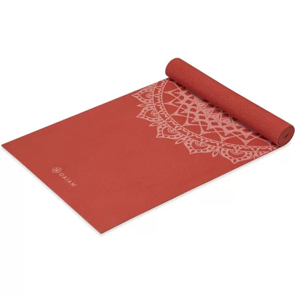 Gaiam Yoga Mat - Premium 5mm Print Thick Non Slip Exercise &amp; Fitness Mat for All Types of Yoga, Pilates &amp; Floor Workouts 