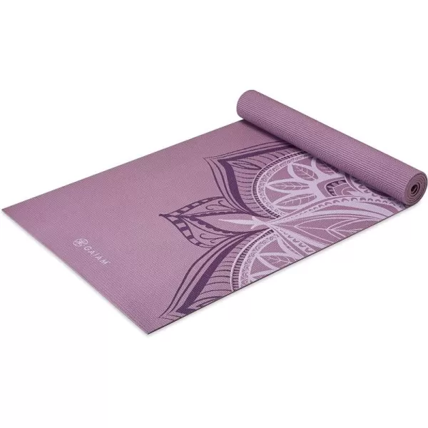 Gaiam Yoga Mat - Premium 5mm Print Thick Non Slip Exercise &amp; Fitness Mat for All Types of Yoga, Pilates &amp; Floor Workouts 