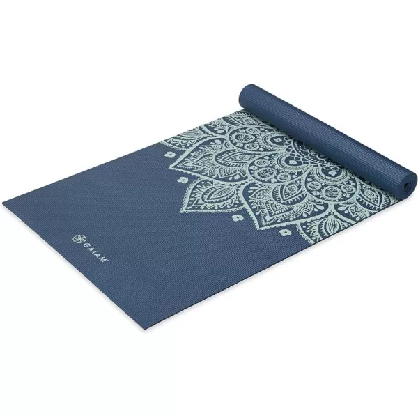 Gaiam Yoga Mat - Premium 5mm Print Thick Non Slip Exercise &amp; Fitness Mat for All Types of Yoga, Pilates &amp; Floor Workouts 