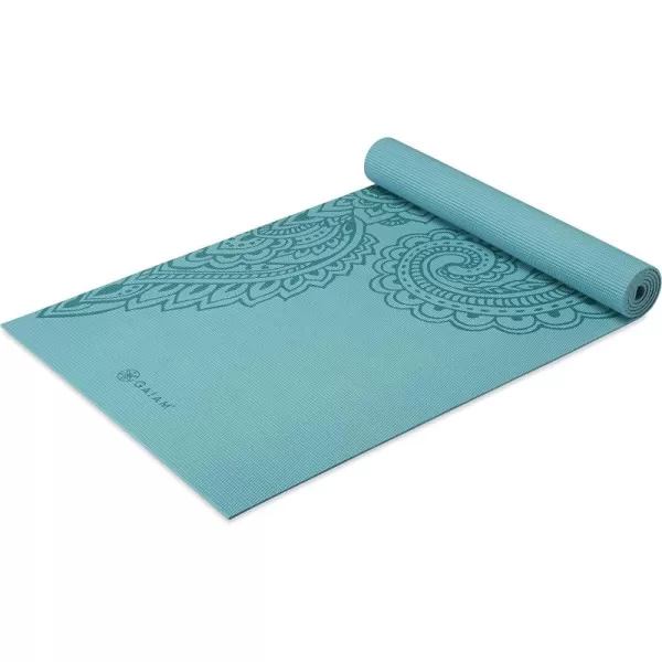 Gaiam Yoga Mat - Premium 5mm Print Thick Non Slip Exercise &amp; Fitness Mat for All Types of Yoga, Pilates &amp; Floor Workouts 