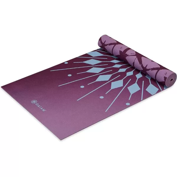 Gaiam Yoga Mat - Premium 6mm Print Reversible Extra Thick Non Slip Exercise &amp; Fitness Mat for All Types of Yoga, Pilates &amp; Floor Workouts 