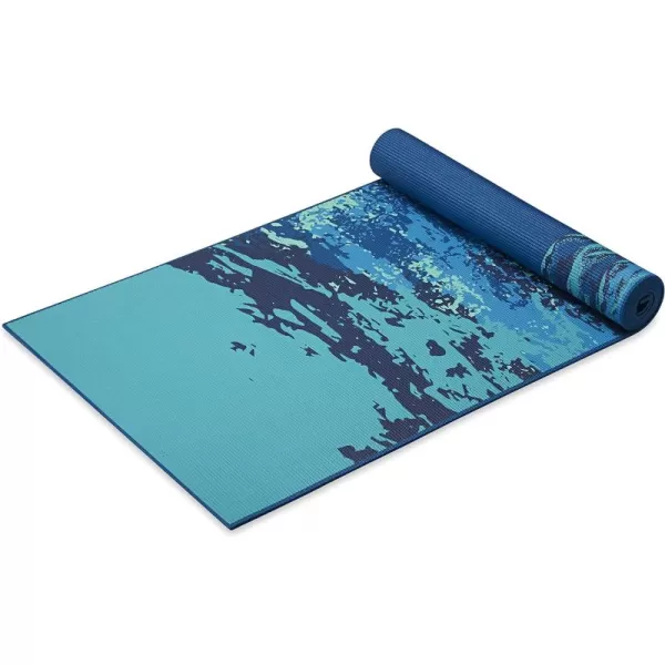 Gaiam Yoga Mat - Premium 6mm Print Reversible Extra Thick Non Slip Exercise &amp; Fitness Mat for All Types of Yoga, Pilates &amp; Floor Workouts 