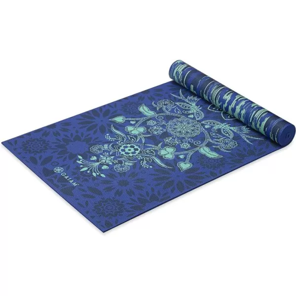 Gaiam Yoga Mat - Premium 6mm Print Reversible Extra Thick Non Slip Exercise &amp; Fitness Mat for All Types of Yoga, Pilates &amp; Floor Workouts 