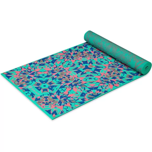 Gaiam Yoga Mat - Premium 6mm Print Reversible Extra Thick Non Slip Exercise &amp; Fitness Mat for All Types of Yoga, Pilates &amp; Floor Workouts 