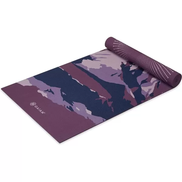 Gaiam Yoga Mat - Premium 6mm Print Reversible Extra Thick Non Slip Exercise &amp; Fitness Mat for All Types of Yoga, Pilates &amp; Floor Workouts 