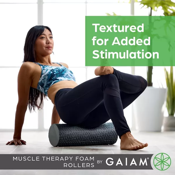 Gaiam Restore Foam Roller for Muscle Massage - Deep Tissue Muscle Massager for Sore Muscles &amp; Stimulation - Total Body Pain Relief, Back, Neck, Foot, Calf, Leg, Arm )