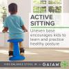 imageGaiam Kids Wobble Stool Desk Chair  Alternative Flexible Seating Balance Wiggle Chair  ADHD Sensory Fidget Core Rocker Child Seat Elementary School Classroom Furniture for Student Toddler Ages 58Blue