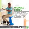imageGaiam Kids Wobble Stool Desk Chair  Alternative Flexible Seating Balance Wiggle Chair  ADHD Sensory Fidget Core Rocker Child Seat Elementary School Classroom Furniture for Student Toddler Ages 58Blue