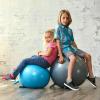 imageStayNPlay Childrens Balance Ball  Flexible School Chair Active Classroom Desk Alternative Seating BuiltIn StayPut Soft Stability Legs Includes Air PumpBlue
