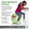 imageStayNPlay Childrens Balance Ball  Flexible School Chair Active Classroom Desk Alternative Seating BuiltIn StayPut Soft Stability Legs Includes Air PumpLime