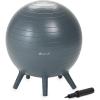 imageStayNPlay Childrens Balance Ball  Flexible School Chair Active Classroom Desk Alternative Seating BuiltIn StayPut Soft Stability Legs Includes Air PumpGrey