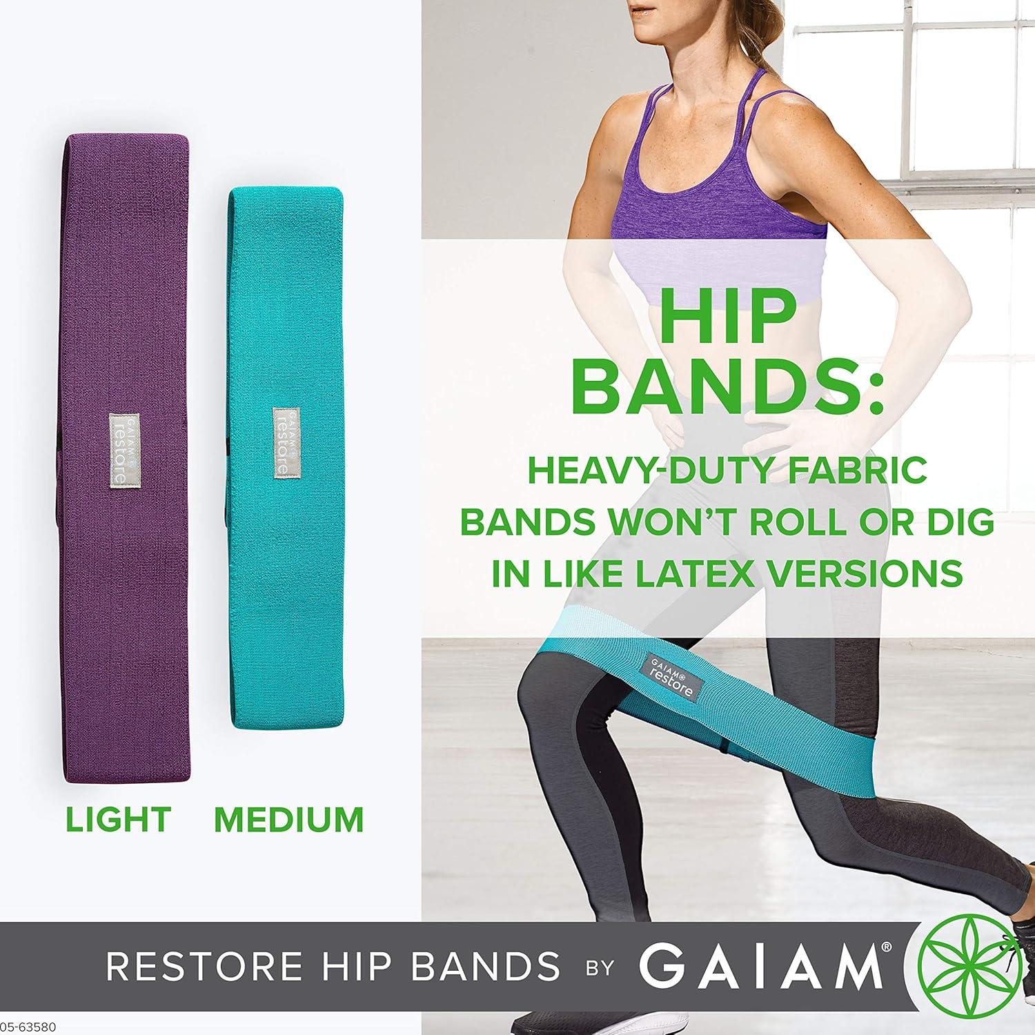 imageGaiam Restore Booty Bands Resistance Loops Hip Band Circle Set of 2 Elastic Glute Bands for Women ampamp Men in Progressive Resistance for Legs Butt Thigh Squats Ankle Exercise Guide Included1 EA