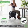 imageGaiam Classic Backless Balance Ball Chair  Exercise Stability Yoga Ball Premium Ergonomic Chair for Home and Office Desk with Air Pump Exercise Guide and Satisfaction GuaranteeCharcoal