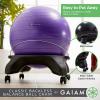 imageGaiam Classic Backless Balance Ball Chair  Exercise Stability Yoga Ball Premium Ergonomic Chair for Home and Office Desk with Air Pump Exercise Guide and Satisfaction GuaranteeCharcoal