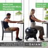 imageGaiam Classic Backless Balance Ball Chair  Exercise Stability Yoga Ball Premium Ergonomic Chair for Home and Office Desk with Air Pump Exercise Guide and Satisfaction GuaranteeCharcoal