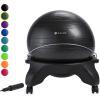 imageGaiam Classic Backless Balance Ball Chair  Exercise Stability Yoga Ball Premium Ergonomic Chair for Home and Office Desk with Air Pump Exercise Guide and Satisfaction GuaranteeCharcoal