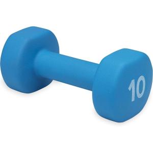 imageGaiam Dumbbell Hand Weight Sold in Singles  Neoprene Coated Exercise ampamp Fitness Dumbbell for Home Gym Equipment Workouts Strength Training Free Weights for Women MenD Blue  10Pound