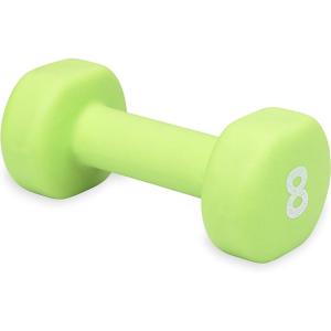 imageGaiam Dumbbell Hand Weight Sold in Singles  Neoprene Coated Exercise ampamp Fitness Dumbbell for Home Gym Equipment Workouts Strength Training Free Weights for Women MenC Green  8Pound