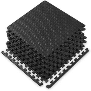 imageGaiam Essentials Interlocking Exercise Mat Square Puzzle Foam Tiles Home Gym Fitness Mat Workout Flooring MultiPurpose Use in Garage Basement KidsBaby Play Areas 235quot x 235quot x 048quot Thick