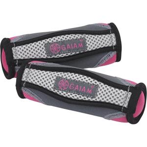 imageGaiam Hand Weights for Women ampamp Men Soft Dumbbell Walking Hand Weight Sets with Hand StrapPurple