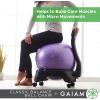 imageGaiam Classic Balance Ball Chair  Ergonomic Stability Chair for Desk ampamp Office  Yoga Ball Seat with Base Air Pump ampamp Exercise Guide  Improves Posture ampamp Core Strength 300 lb CapacityPurple
