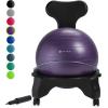 imageGaiam Classic Balance Ball Chair  Ergonomic Stability Chair for Desk ampamp Office  Yoga Ball Seat with Base Air Pump ampamp Exercise Guide  Improves Posture ampamp Core Strength 300 lb CapacityPurple