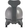 imageGaiam Classic Balance Ball Chair  Ergonomic Stability Chair for Desk ampamp Office  Yoga Ball Seat with Base Air Pump ampamp Exercise Guide  Improves Posture ampamp Core Strength 300 lb CapacityCool Grey