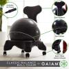 imageGaiam Classic Balance Ball Chair  Ergonomic Stability Chair for Desk ampamp Office  Yoga Ball Seat with Base Air Pump ampamp Exercise Guide  Improves Posture ampamp Core Strength 300 lb CapacityPurple