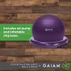 imageGaiam Essentials Balance Ball ampamp Base Kit 65cm Yoga Ball Chair Exercise Ball with Inflatable Ring Base for Home or Office Desk Includes Air PumpBlack