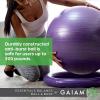 imageGaiam Essentials Balance Ball ampamp Base Kit 65cm Yoga Ball Chair Exercise Ball with Inflatable Ring Base for Home or Office Desk Includes Air PumpGrey