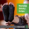 imageGaiam Grippy Studio Yoga Socks for Extra Grip in Standard or Hot YogaBlackGrey Studio
